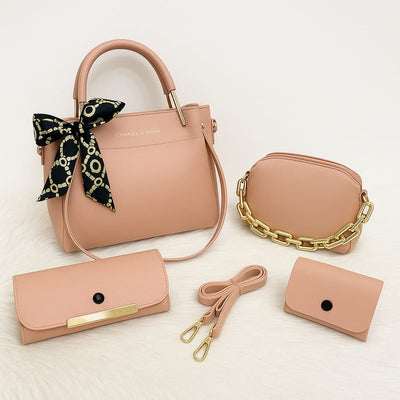 4-PCS RABEN Premium Leather Handbags Set