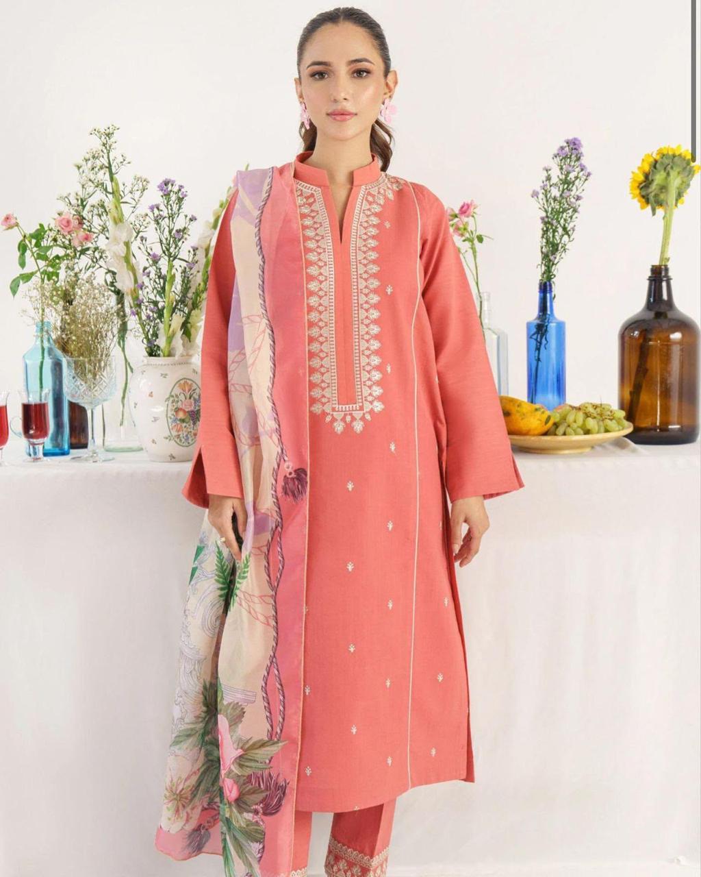 PURE LAWN 3PC EMBROIDERED