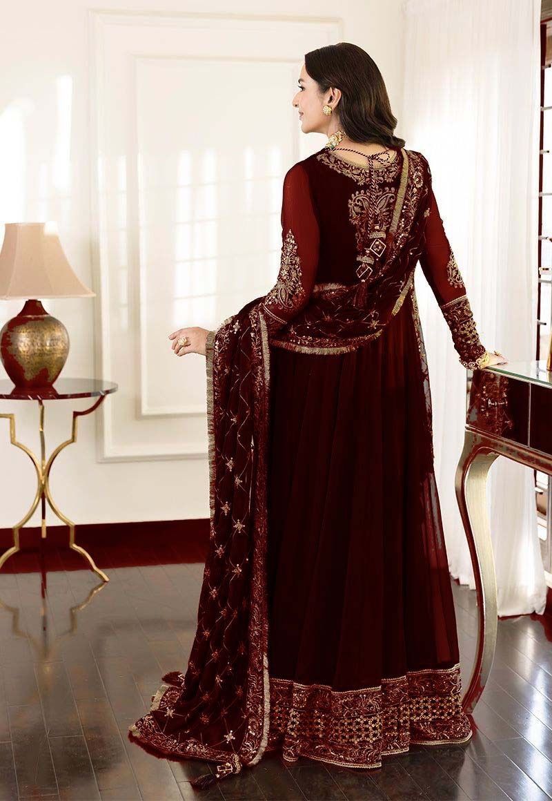 CHIFFON frok With SATIN SILK Trouser